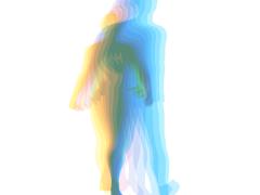 Illustratie van een lopende man en vrouw
