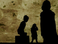 Illustratie van vluchtende kinderen