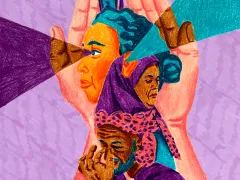 Illustratie van verschillende personen die luisteren en kijken