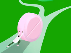 Illustratie van iemand die een pil voor zich uitduwt