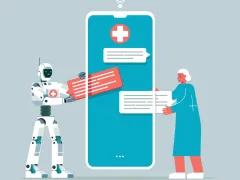 Illustratie: Robot helpt arts via smartphone