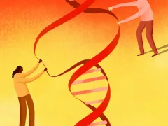Illustratie van genetische strings