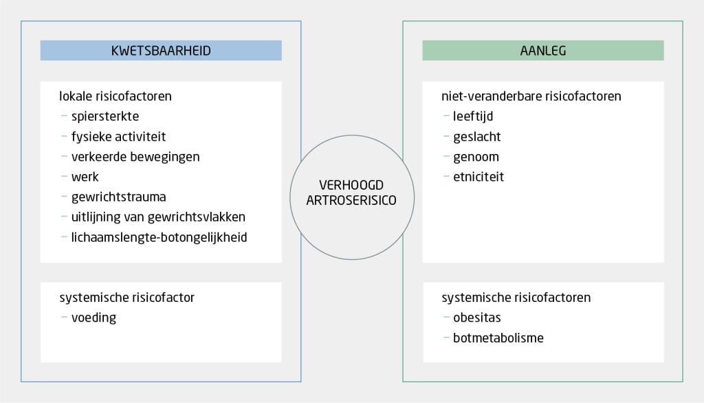 Figuur 2 | Risicofactoren voor het ontwikkelen van artrose