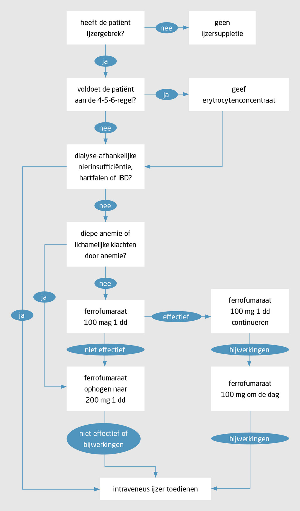 Figuur 2 | Behandeladvies bij ijzergebrek