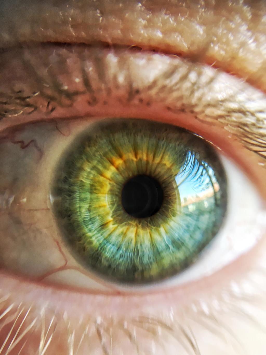 Close-up van een oog.