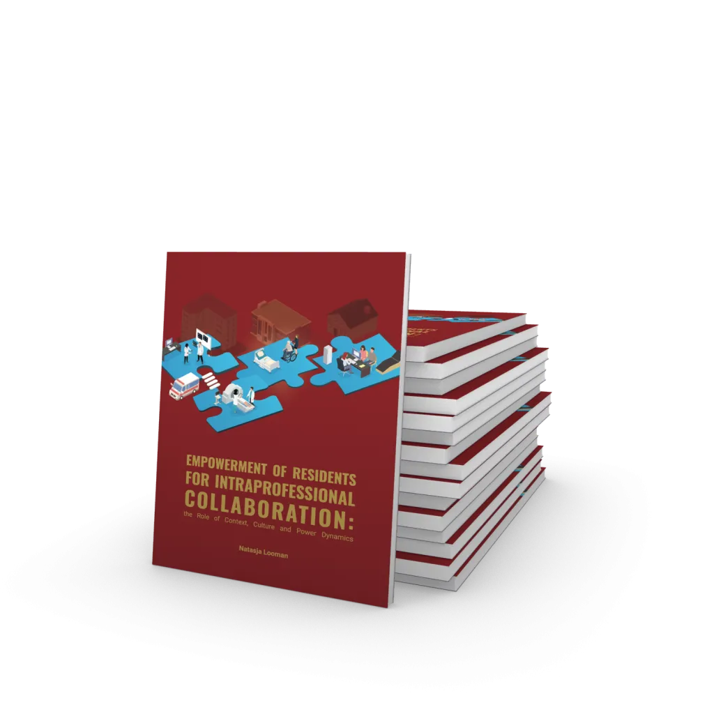 Cover het proefschrift "Empowerment of residents for intraprofessional collaboration: the role of context, culture and power dynamics".