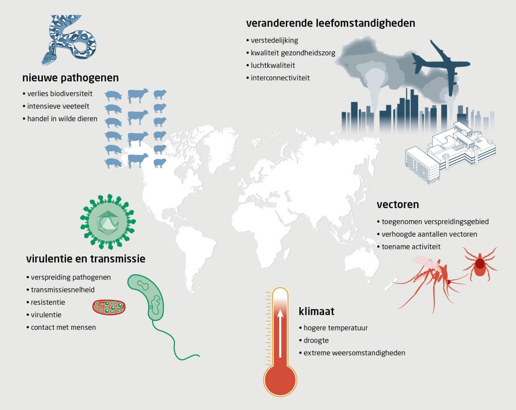 Figuur 3 | Factoren die wereldwijd de ziektelast door infectieziekten bepalen