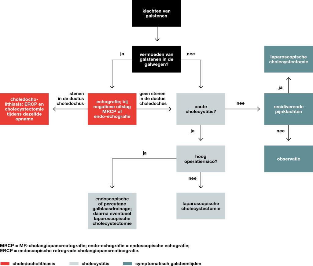 Figuur 2 | Diagnostiek en behandeling bij patiënten met galstenen