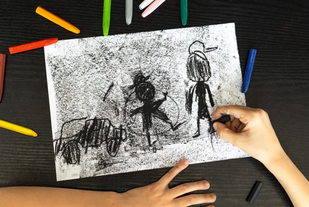 Tekening van een boeman