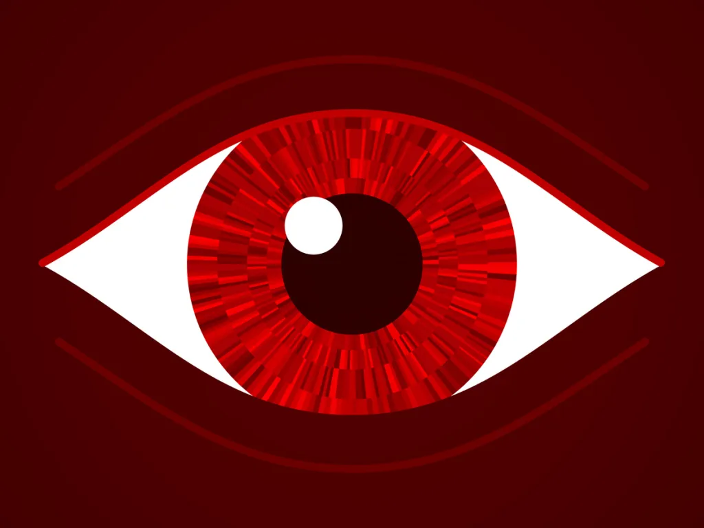 Illustratie van een rood oog