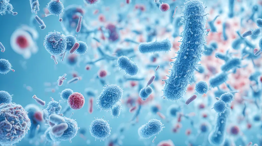 Microben in waterdruppel