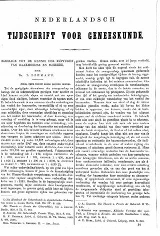 Eerste pagina van het artikel zoals het is gepubliceerd in het tijdschrift