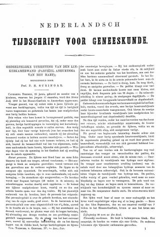 Eerste pagina van het artikel zoals het is gepubliceerd in het tijdschrift