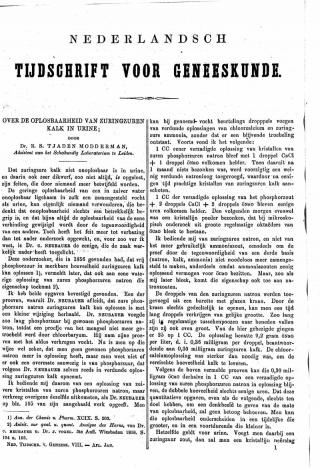 Eerste pagina van het artikel zoals het is gepubliceerd in het tijdschrift