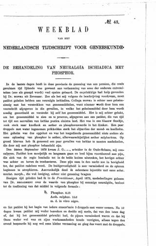 Eerste pagina van het artikel zoals het is gepubliceerd in het tijdschrift