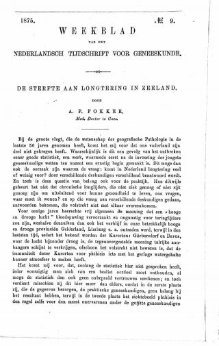 Eerste pagina van het artikel zoals het is gepubliceerd in het tijdschrift