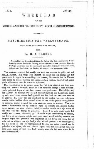 Eerste pagina van het artikel zoals het is gepubliceerd in het tijdschrift