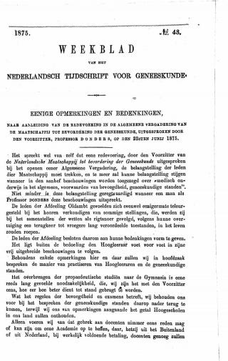 Eerste pagina van het artikel zoals het is gepubliceerd in het tijdschrift