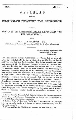 Eerste pagina van het artikel zoals het is gepubliceerd in het tijdschrift