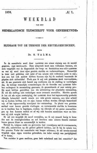 Eerste pagina van het artikel zoals het is gepubliceerd in het tijdschrift