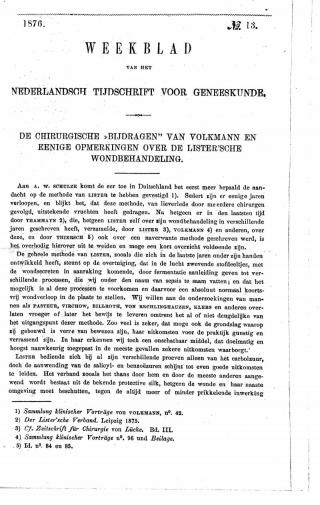 Eerste pagina van het artikel zoals het is gepubliceerd in het tijdschrift