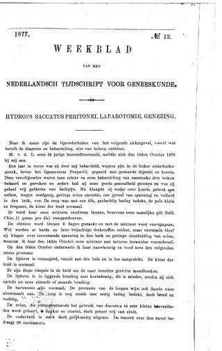 Eerste pagina van het artikel zoals het is gepubliceerd in het tijdschrift