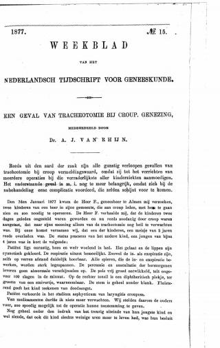 Eerste pagina van het artikel zoals het is gepubliceerd in het tijdschrift