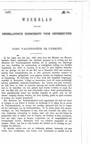 Eerste pagina van het artikel zoals het is gepubliceerd in het tijdschrift