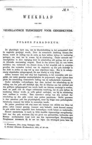 Eerste pagina van het artikel zoals het is gepubliceerd in het tijdschrift