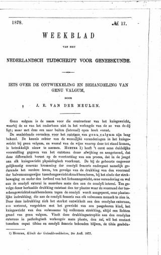 Eerste pagina van het artikel zoals het is gepubliceerd in het tijdschrift