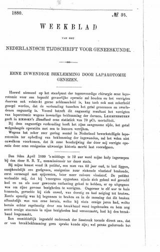 Eerste pagina van het artikel zoals het is gepubliceerd in het tijdschrift