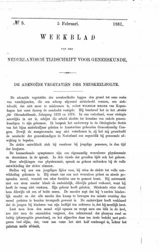 Eerste pagina van het artikel zoals het is gepubliceerd in het tijdschrift