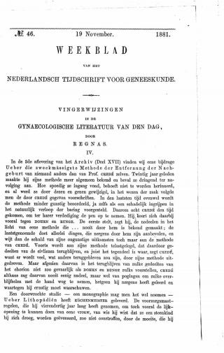 Eerste pagina van het artikel zoals het is gepubliceerd in het tijdschrift