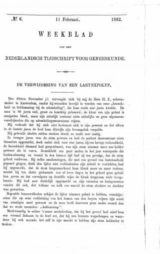 Eerste pagina van het artikel zoals het is gepubliceerd in het tijdschrift