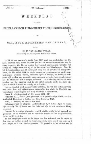 Eerste pagina van het artikel zoals het is gepubliceerd in het tijdschrift