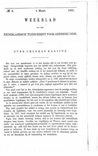 Eerste pagina van het artikel zoals het is gepubliceerd in het tijdschrift