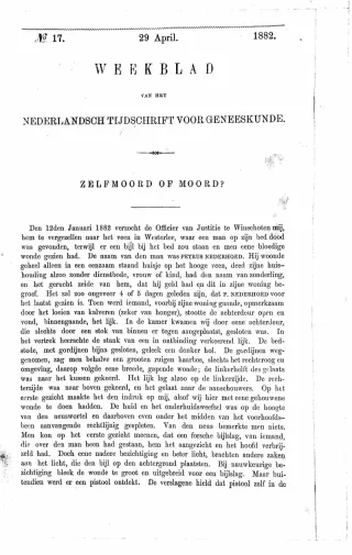 Eerste pagina van het artikel zoals het is gepubliceerd in het tijdschrift