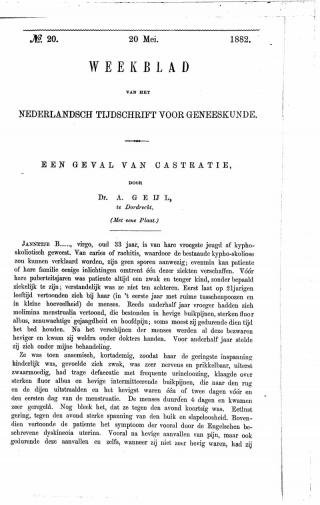 Eerste pagina van het artikel zoals het is gepubliceerd in het tijdschrift