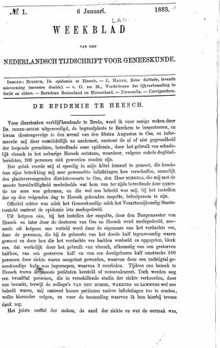 Eerste pagina van het artikel zoals het is gepubliceerd in het tijdschrift