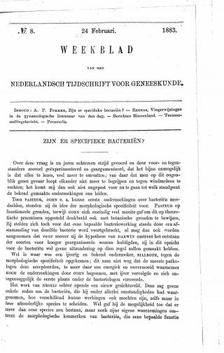 Eerste pagina van het artikel zoals het is gepubliceerd in het tijdschrift