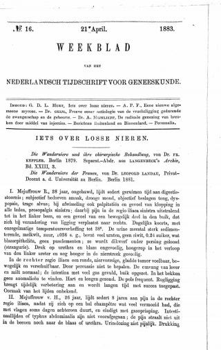 Eerste pagina van het artikel zoals het is gepubliceerd in het tijdschrift