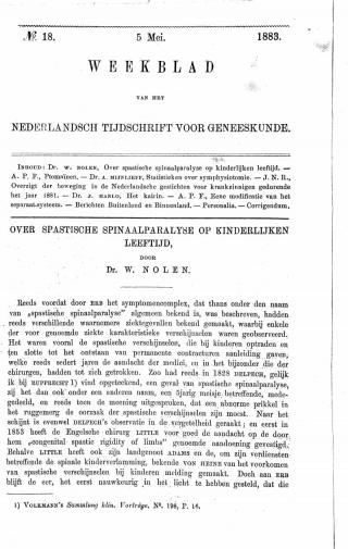 Eerste pagina van het artikel zoals het is gepubliceerd in het tijdschrift