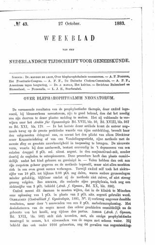 Eerste pagina van het artikel zoals het is gepubliceerd in het tijdschrift