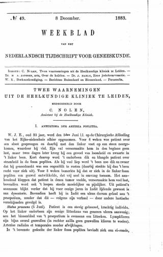 Eerste pagina van het artikel zoals het is gepubliceerd in het tijdschrift