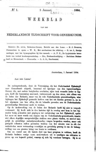 Eerste pagina van het artikel zoals het is gepubliceerd in het tijdschrift