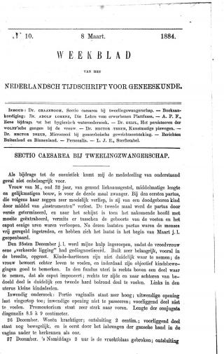 Eerste pagina van het artikel zoals het is gepubliceerd in het tijdschrift