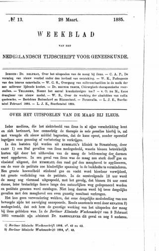 Eerste pagina van het artikel zoals het is gepubliceerd in het tijdschrift