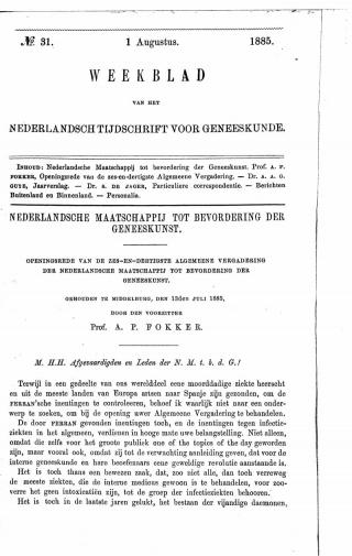 Eerste pagina van het artikel zoals het is gepubliceerd in het tijdschrift