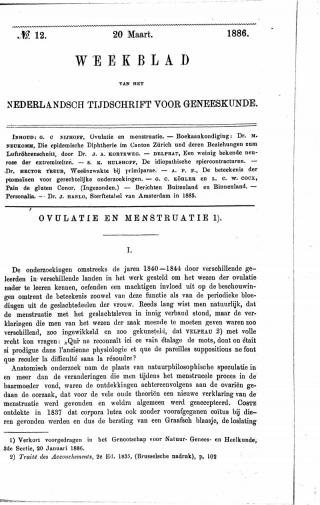 Eerste pagina van het artikel zoals het is gepubliceerd in het tijdschrift