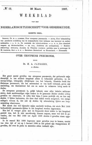 Eerste pagina van het artikel zoals het is gepubliceerd in het tijdschrift